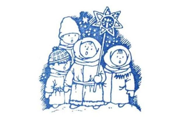 Рождественские колядки раскраска