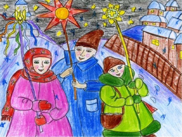 Святки раскраска для детей