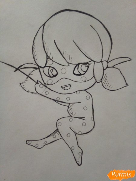 Лёгкие рисунки карандашом для срисовки леди баг