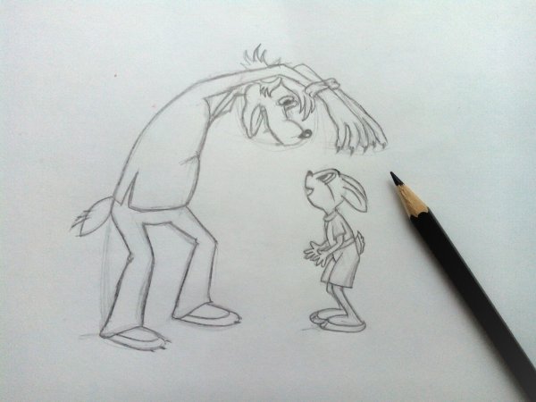 Ну погоди рисунок карандашом