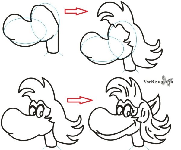 Волк из ну погоди нарисовать поэтапно