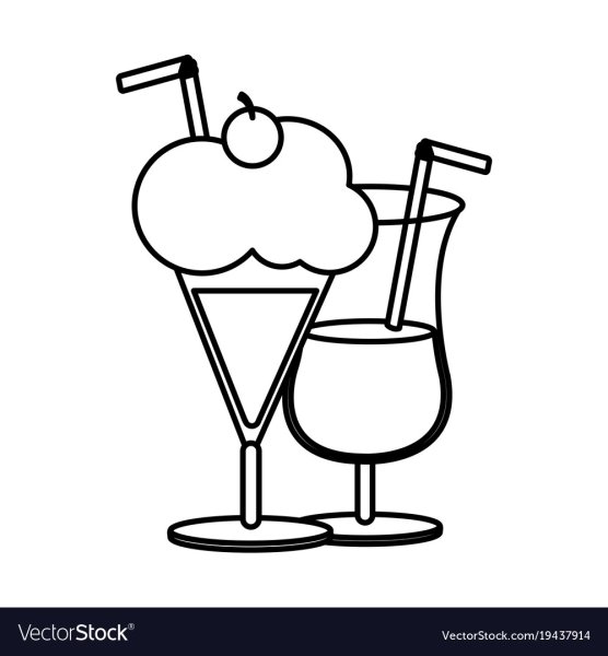 Лёгкие рисунки коктейль