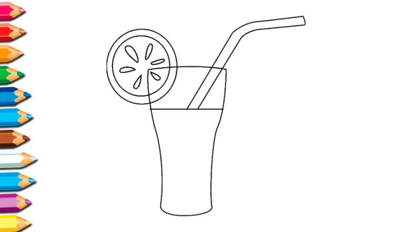 Рисунки для срисовки коктейль