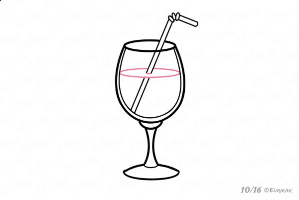 Нарисованные кошечки коктейль