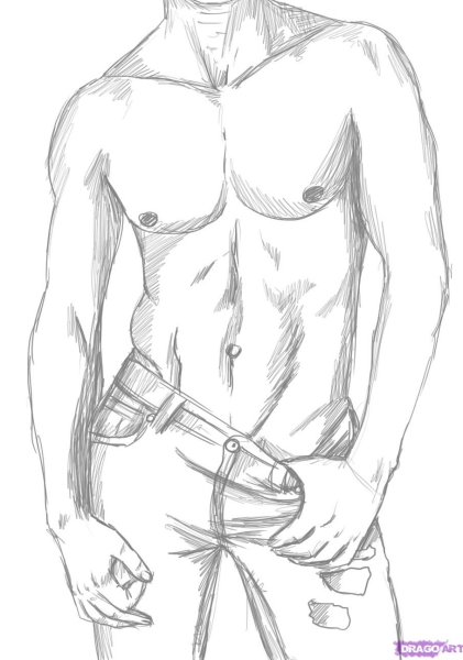 Торс мужчины рисунок