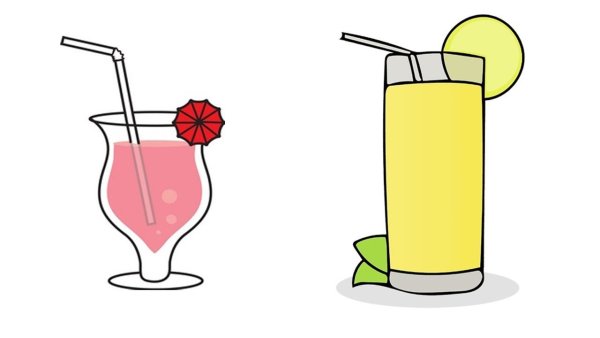 Рисунки для срисовки коктейль