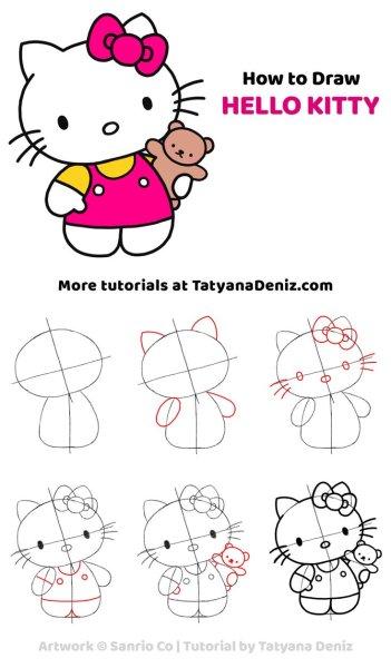 Легкие рисунки Хеллоу Китти