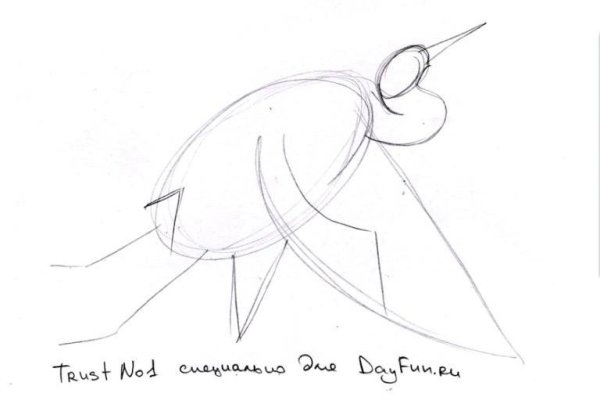 Журавль карандашом