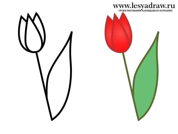 Рисование тюльпанов с детьми