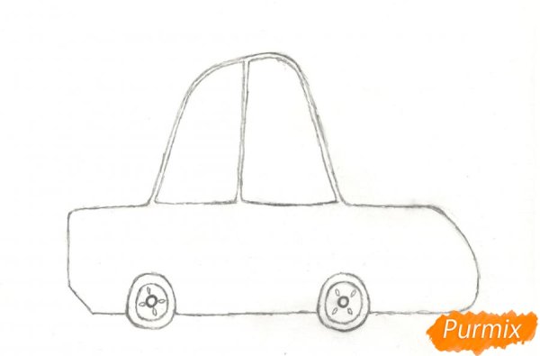 Машинка рисунок для детей легкий