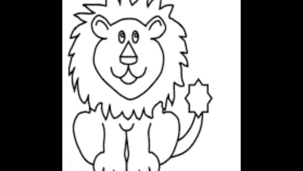 Лев рисунок карандашом для детей
