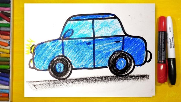 Рисование автомобиля для детей