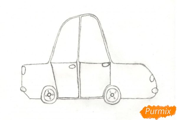 Детская машинка срисовать