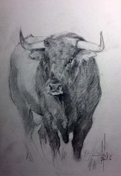 Бык живопись