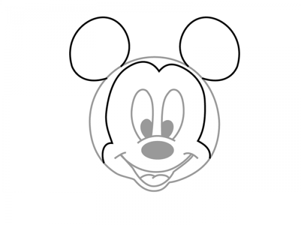 Микки Маус рисунок поэтапно