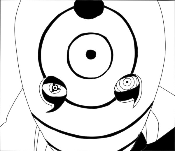 Тоби Обито Учиха раскраска