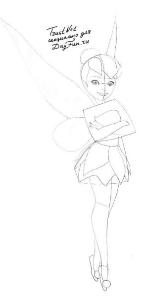 Контур феи для рисования