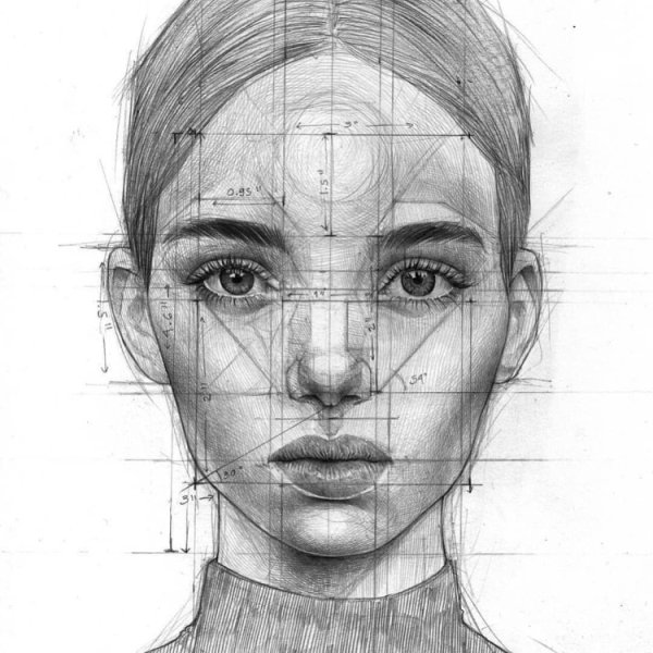Портрет девушки карандашом