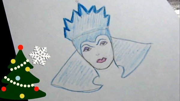 Снежная Королева рисунок для детей