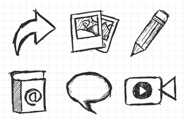 Карандашные иконки