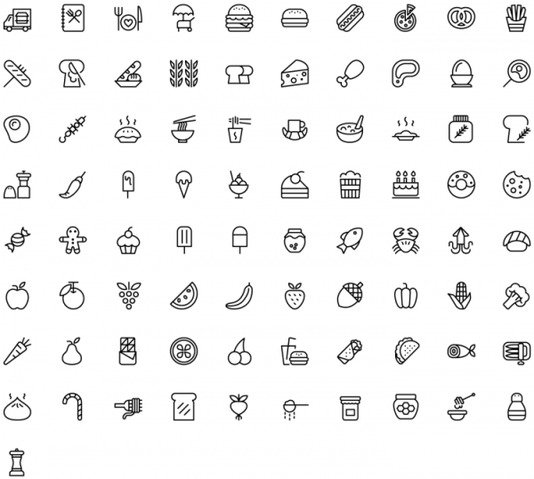 Маленькие значки черные