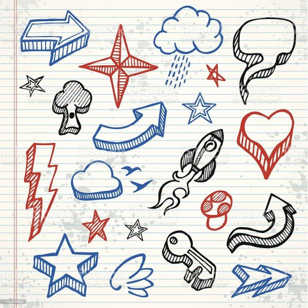 Рисунки в тетради фломастерами