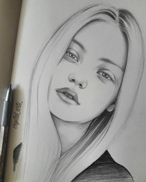 Портреты карандашом для срисовки