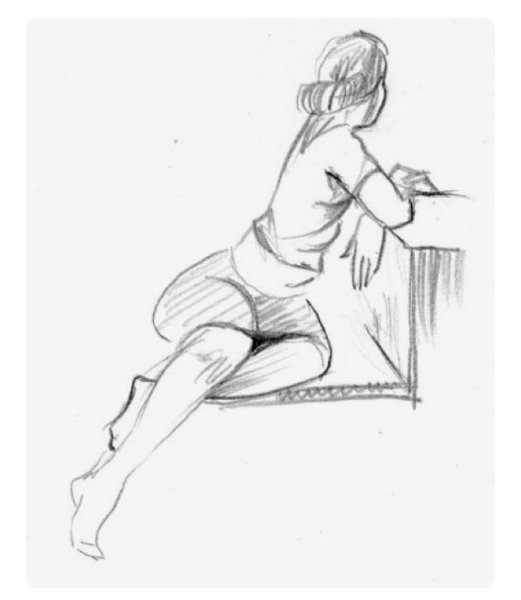 Линейные зарисовки фигуры человека