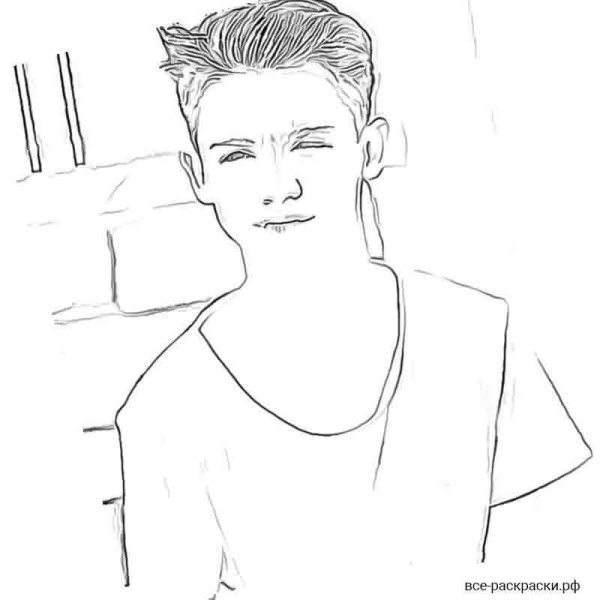 Портрет Пейтона раскраска