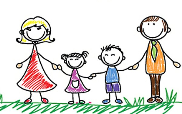 Счастливая семья рисунок