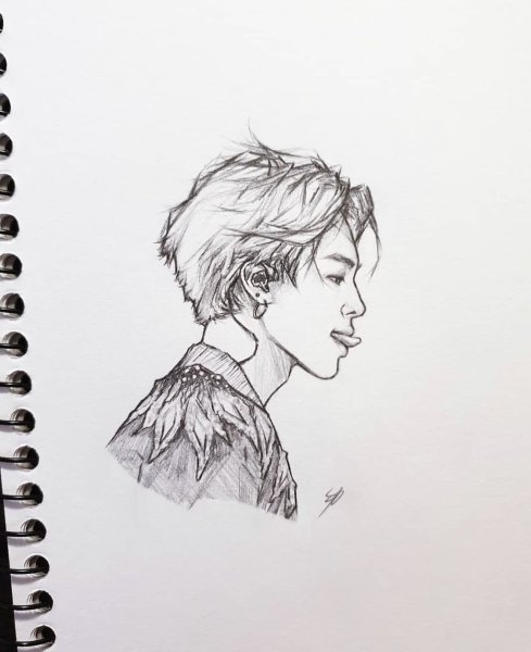 Чимин БТС скетч легкий