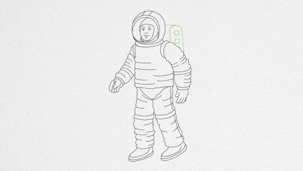 Срисовать Космонавта легко