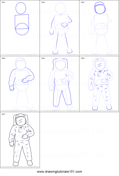 Космонавт картинки для срисовки