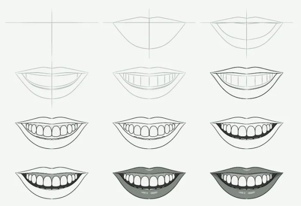 Улыбка нарисованная