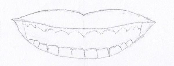 Зуб карандашом