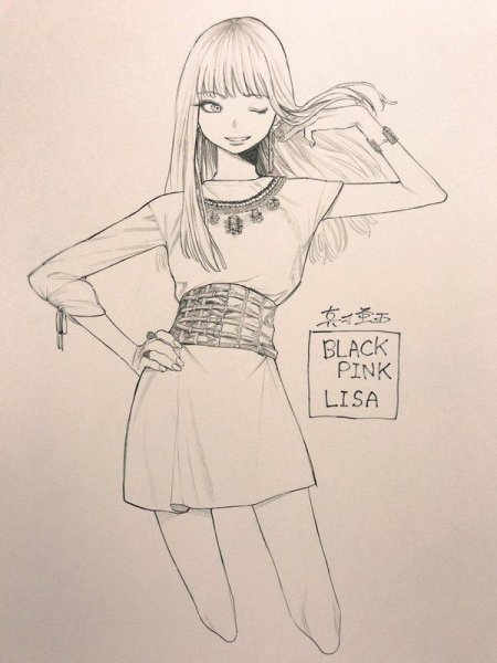 Блэкпинк срисовки Блэк Пинк
