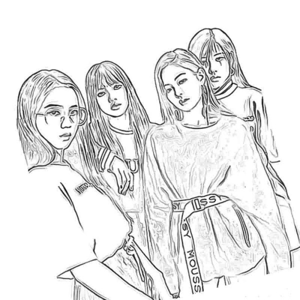 Раскраска Блэк Пинк