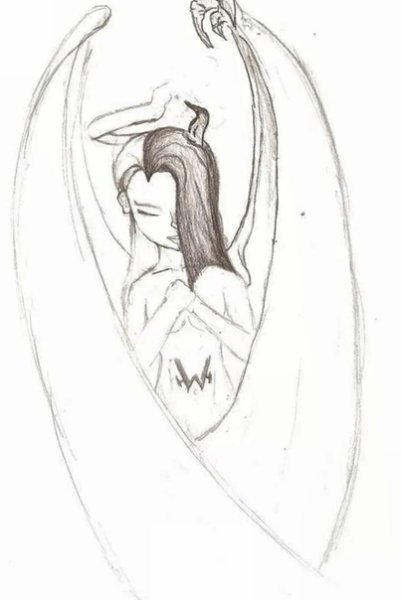 Рисунок ангела для срисовки