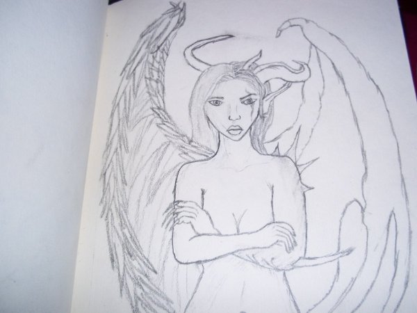 Ангел и демон нарисовать легко