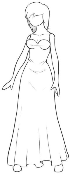 Раскраска «вечерние платья»