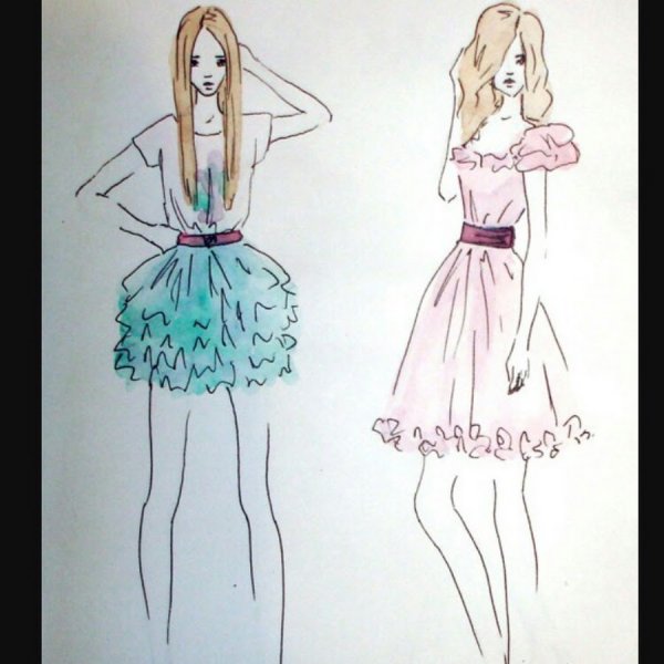 Дизайнерские платья эскизы