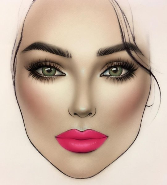 Эскиз макияжа