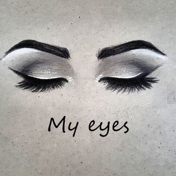 Нарисованный закрытый глаз