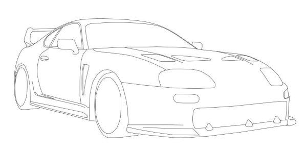 Раскраска Toyota Supra a80