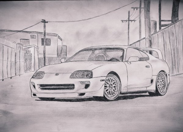 Раскраска Toyota Supra a80