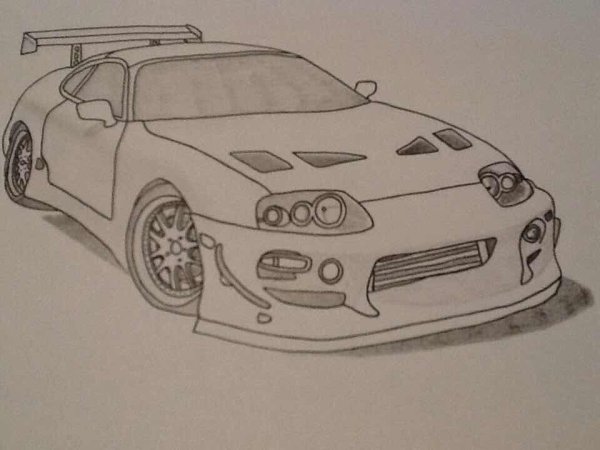 Раскраска Toyota Supra a80
