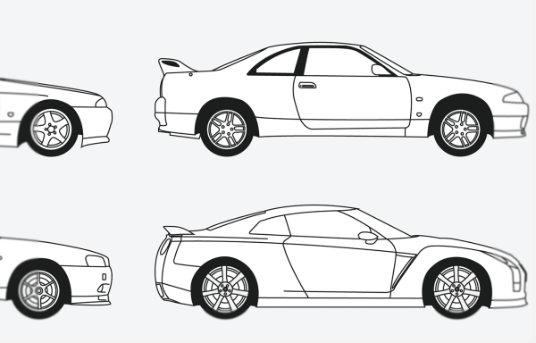 Nissan Skyline r33 чертеж