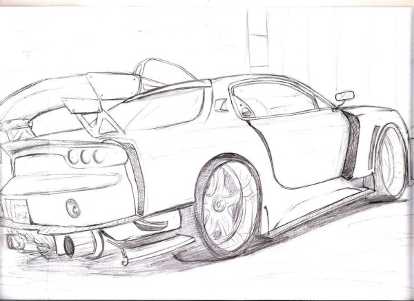 Скетч Mazda rx7