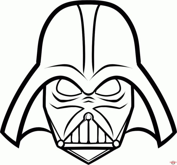 Раскраски Дарт Вейдер маски