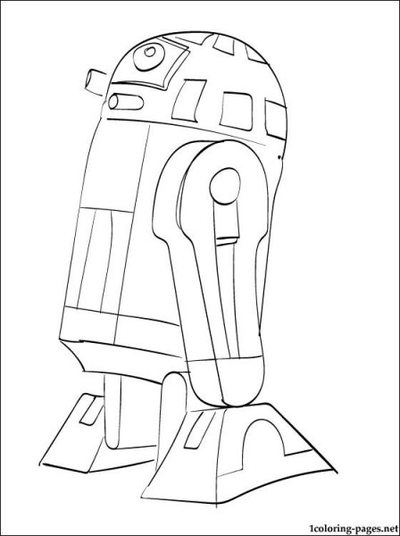 Раскраска Звездные войны r2d2